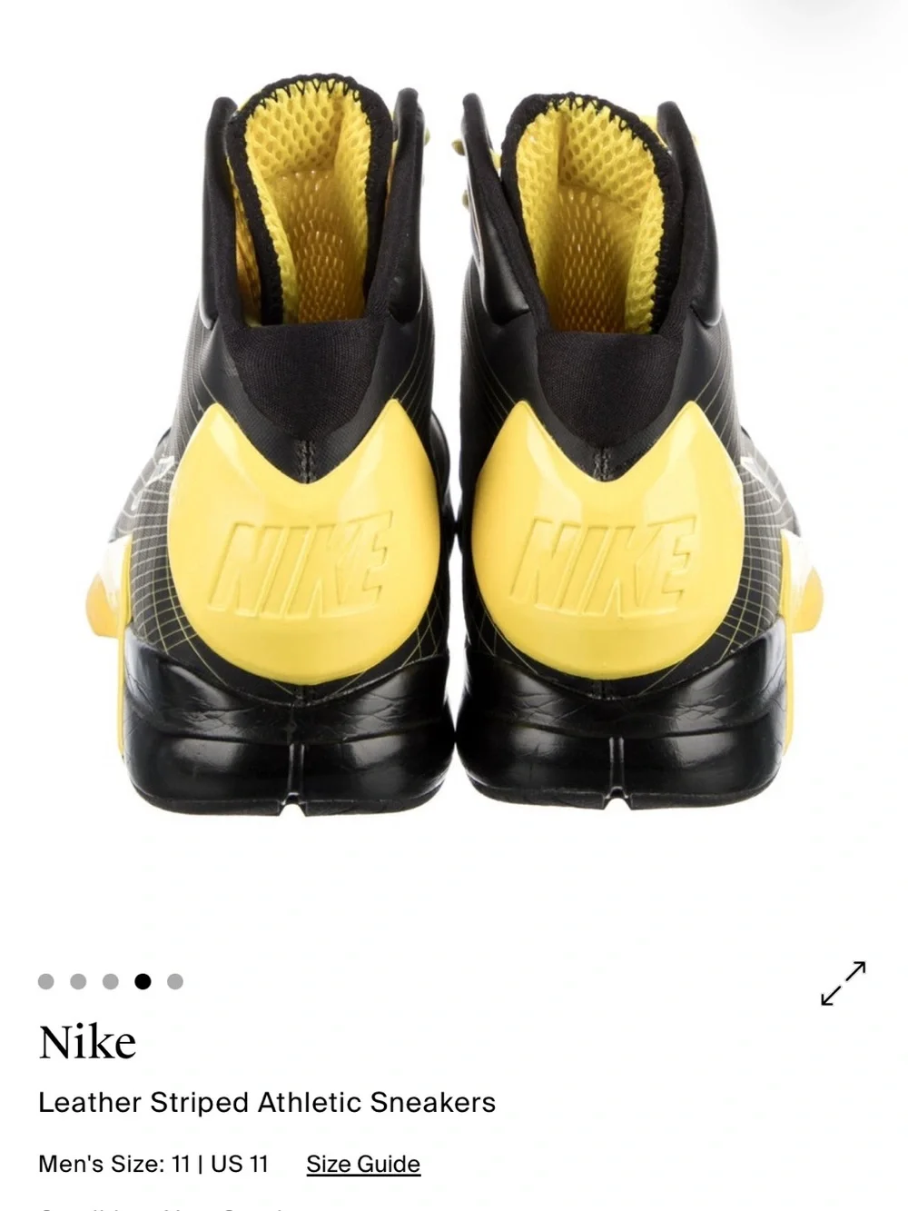 Nike Black and Yellow High-Top Athletic Sneakers